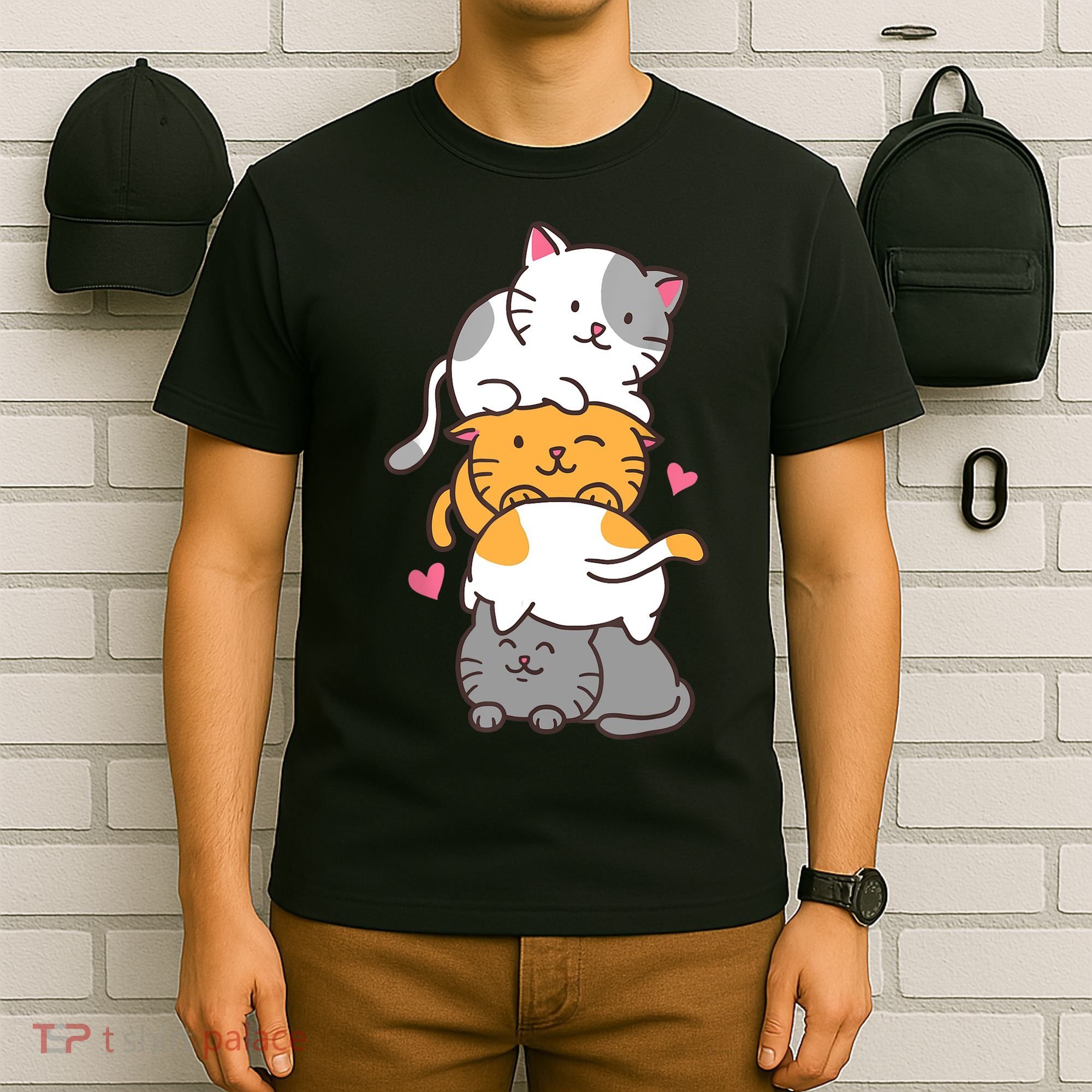 Cat Cats Cute Kitty Pile Anime Kawaii Neko Gift TShirt T-Shirt