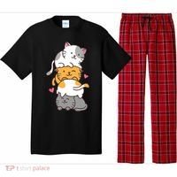 Cat Cats Cute Kitty Pile Anime Kawaii Neko Gift TShirt Pajama Set thumb 0