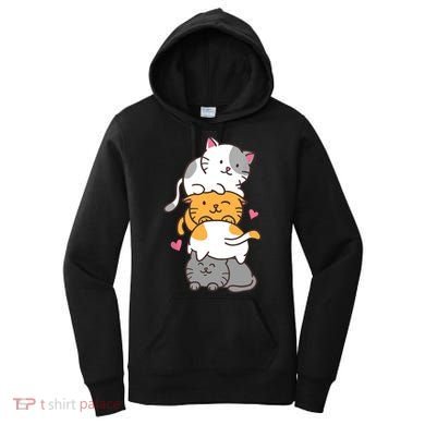 Cat Cats Cute Kitty Pile Anime Kawaii Neko Gift TShirt Women's Hoodie