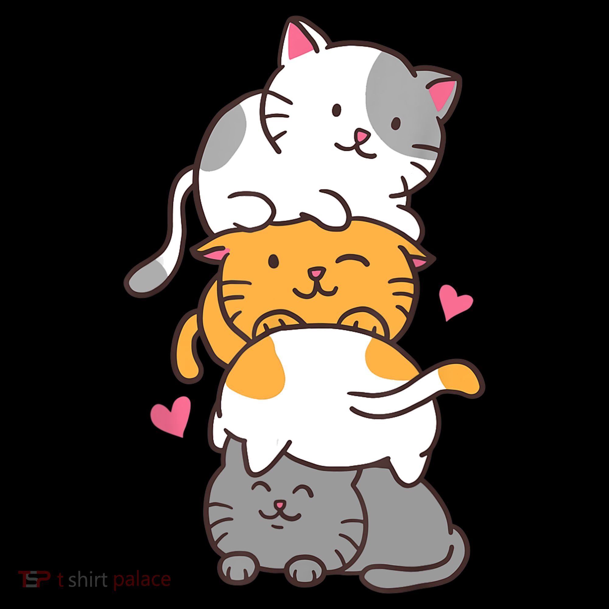 Cat Cats Cute Kitty Pile Anime Kawaii Neko Gift TShirt Women's Hoodie