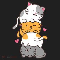Cat Cats Cute Kitty Pile Anime Kawaii Neko Gift TShirt Tumbler thumb 3