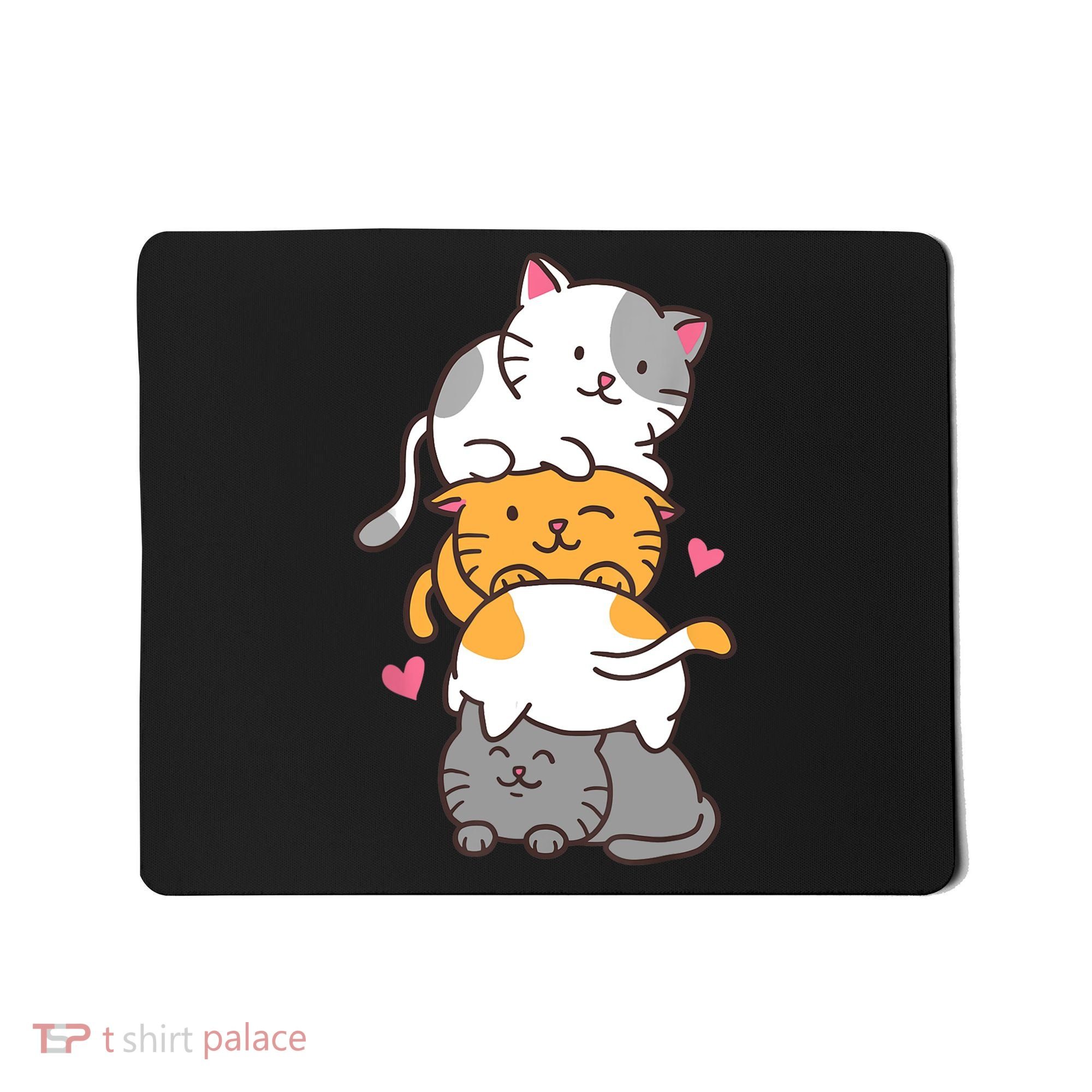Cat Cats Cute Kitty Pile Anime Kawaii Neko Gift TShirt Mousepad