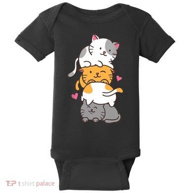 Cat Cats Cute Kitty Pile Anime Kawaii Neko Gift TShirt Baby Bodysuit