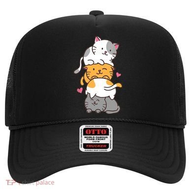 Cat Cats Cute Kitty Pile Anime Kawaii Neko Gift TShirt Hat