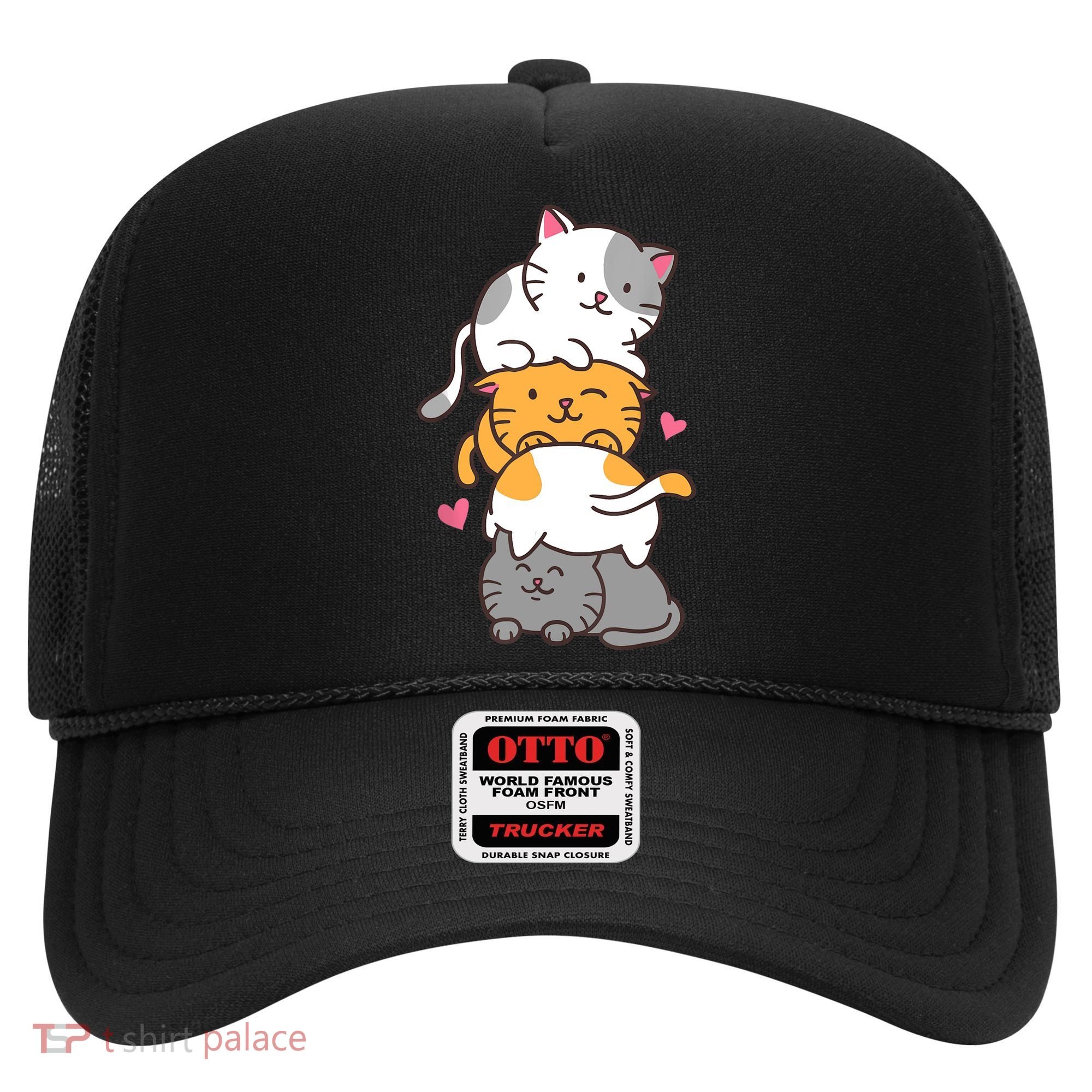 Cat Cats Cute Kitty Pile Anime Kawaii Neko Gift TShirt Hat