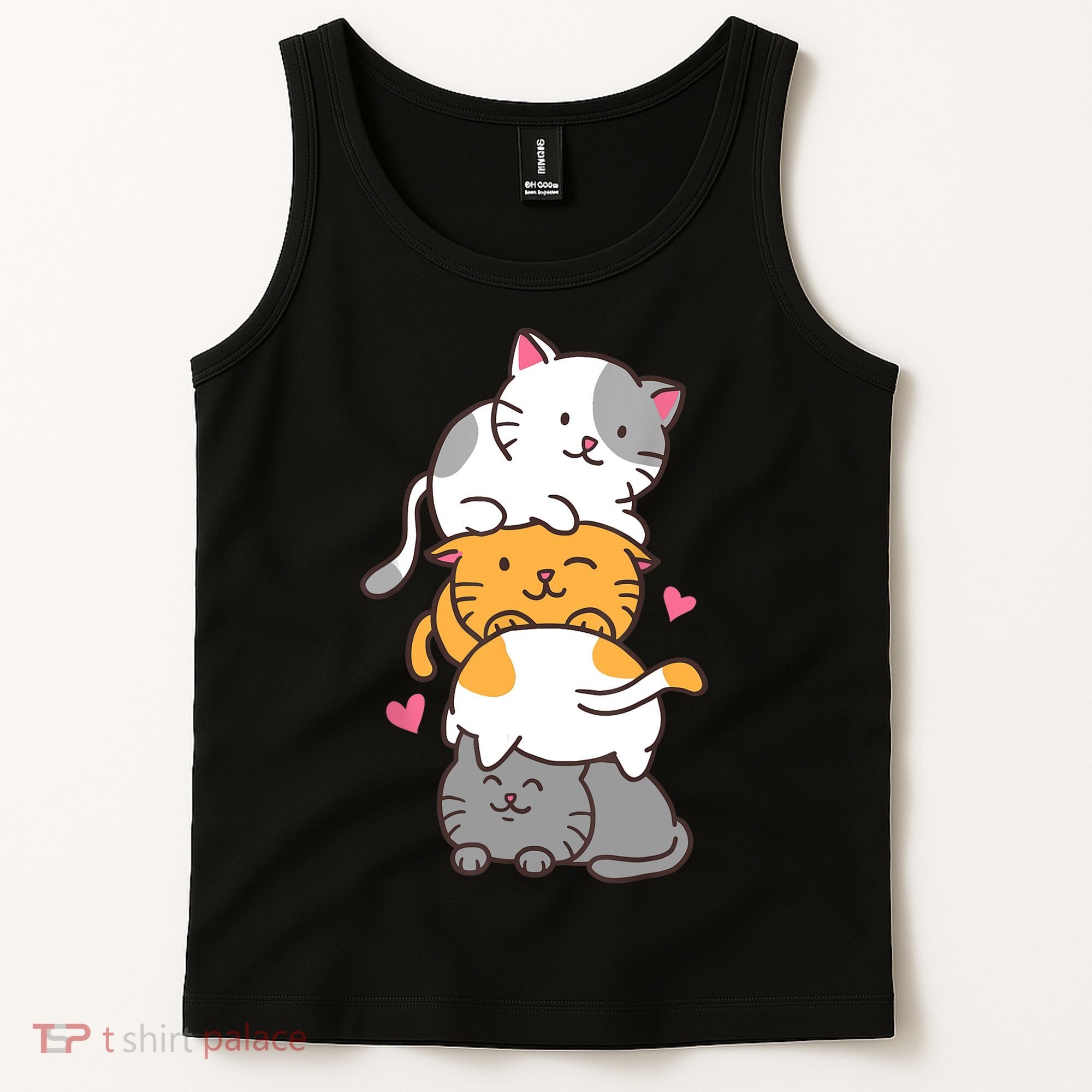Cat Cats Cute Kitty Pile Anime Kawaii Neko Gift TShirt Tank Top