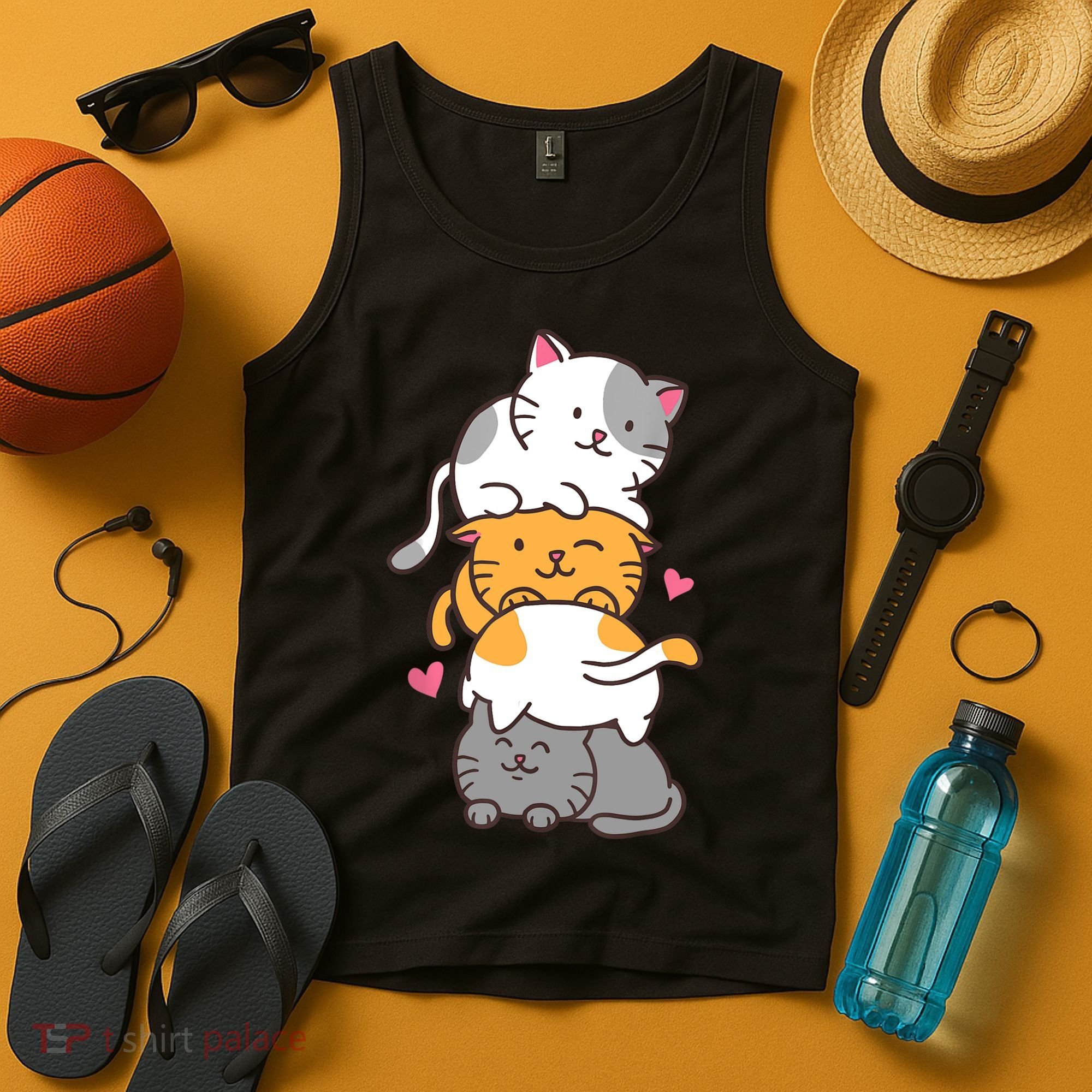 Cat Cats Cute Kitty Pile Anime Kawaii Neko Gift TShirt Tank Top