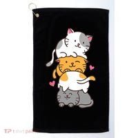 Cat Cats Cute Kitty Pile Anime Kawaii Neko Gift TShirt Golf Towel thumb 0