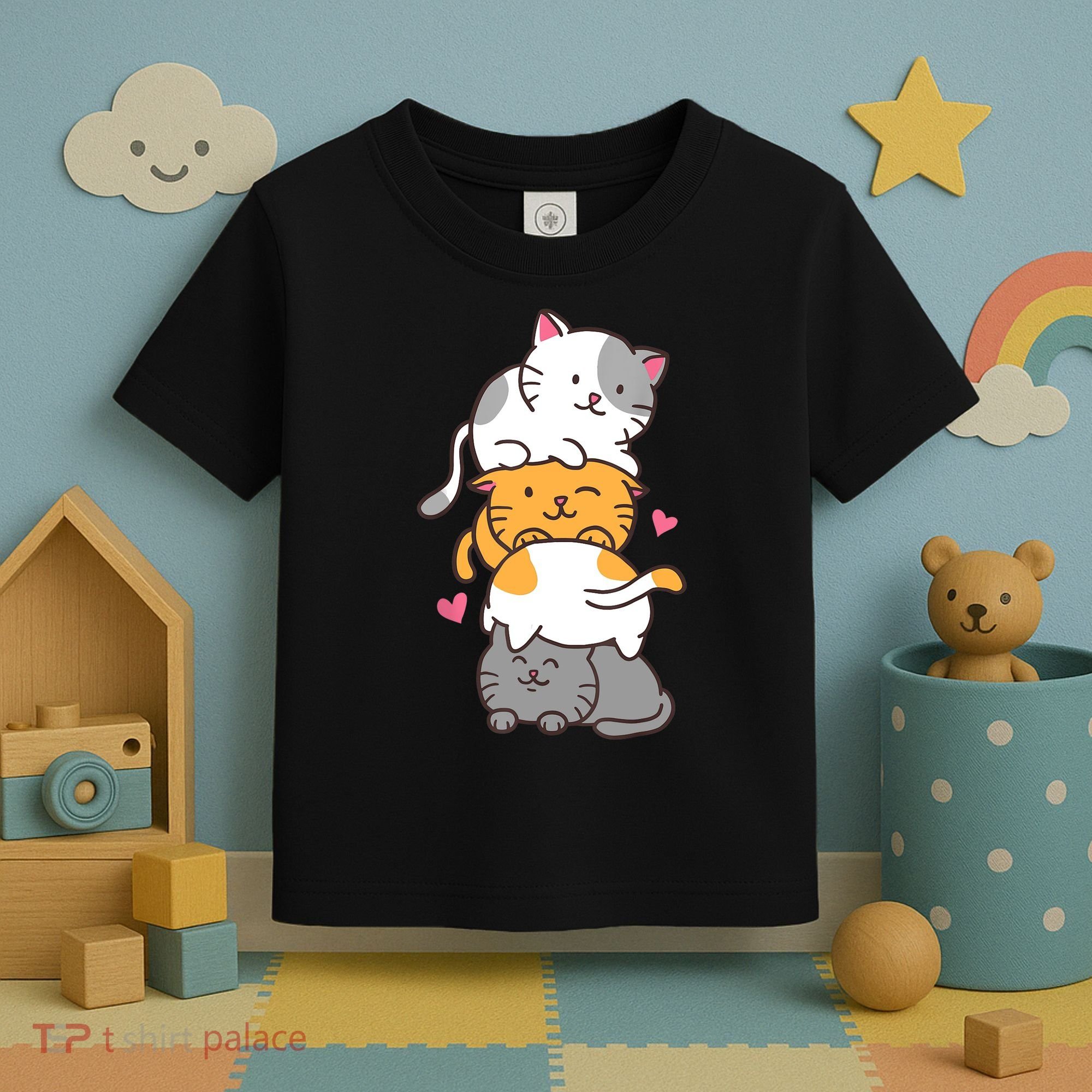 Cat Cats Cute Kitty Pile Anime Kawaii Neko Gift TShirt Toddler T-Shirt