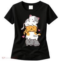 Cat Cats Cute Kitty Pile Anime Kawaii Neko Gift TShirt Women's T-Shirt thumb 0