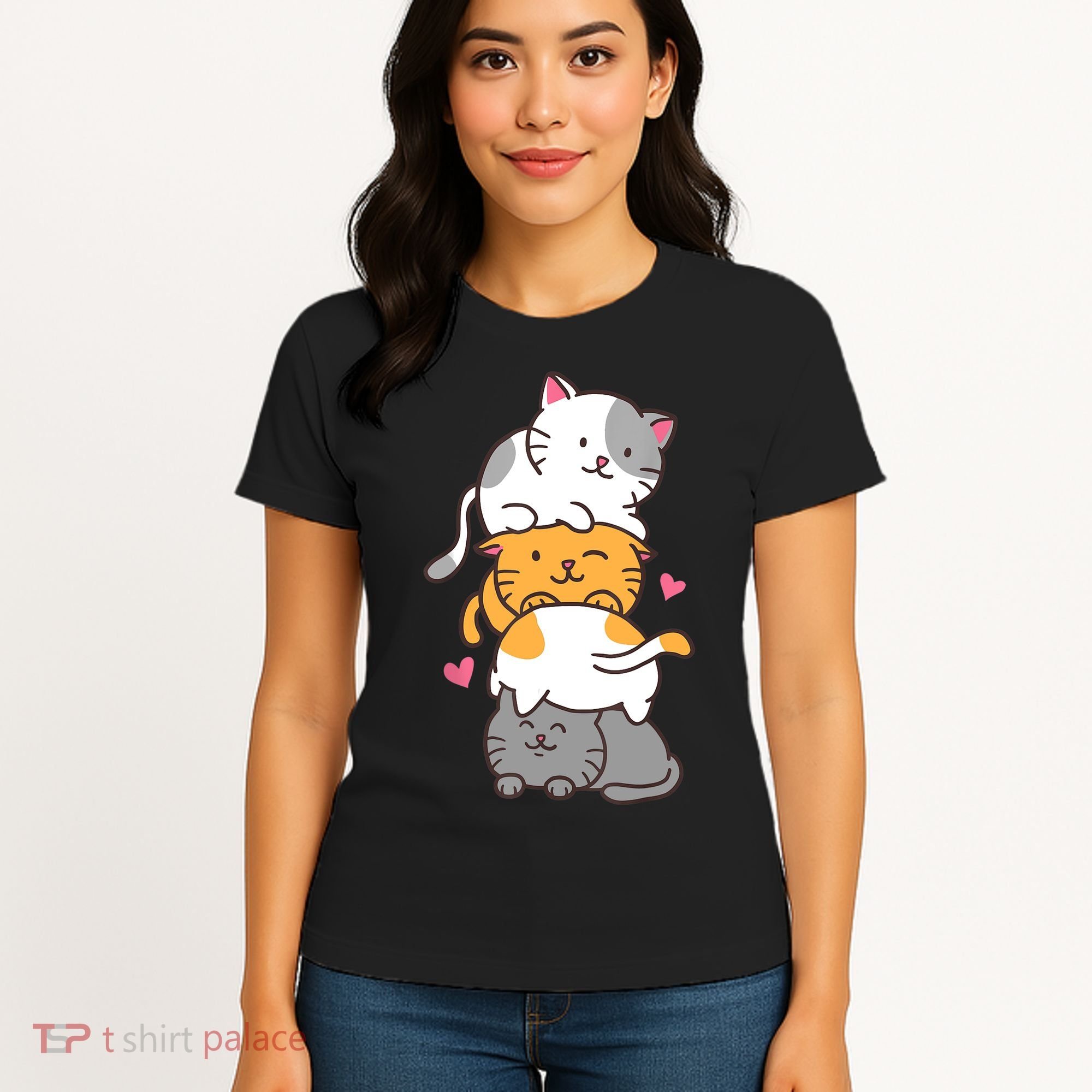 Cat Cats Cute Kitty Pile Anime Kawaii Neko Gift TShirt Women's T-Shirt