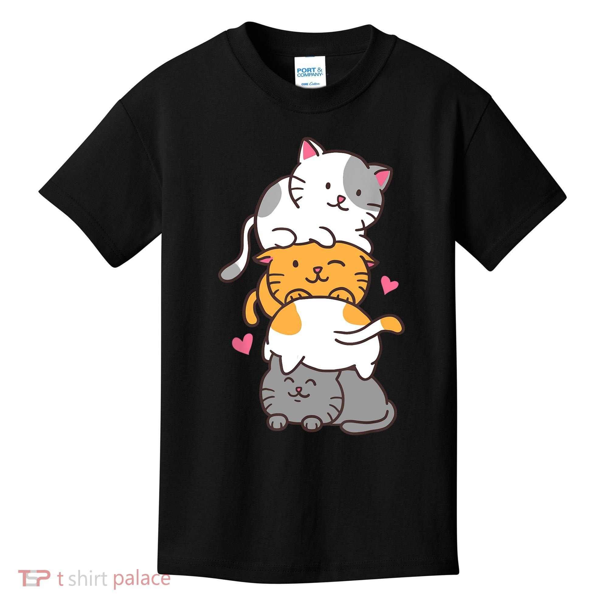 Cat Cats Cute Kitty Pile Anime Kawaii Neko Gift TShirt Kids T-Shirt