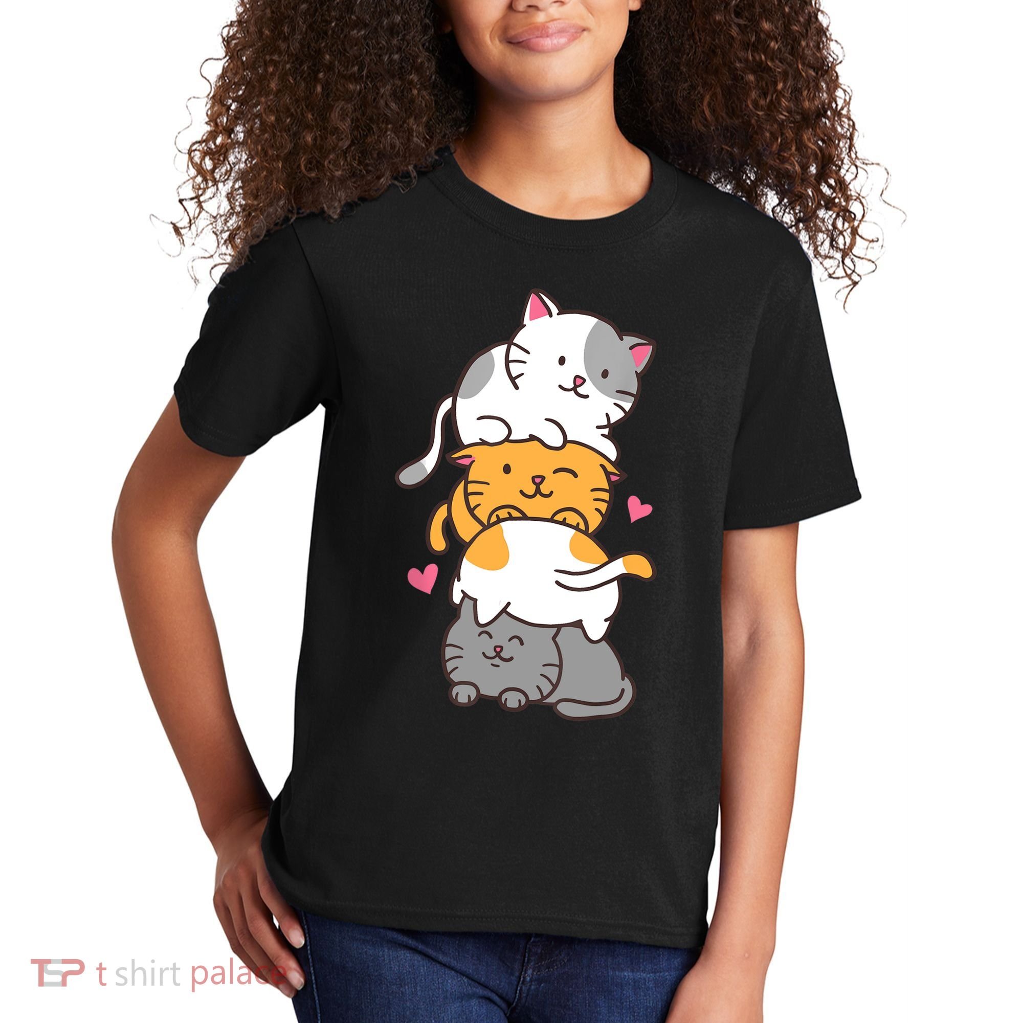 Cat Cats Cute Kitty Pile Anime Kawaii Neko Gift TShirt Kids T-Shirt