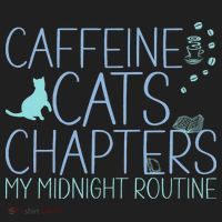 Caffeine Cats  Chapters My Midnight Routine Night Cat Owl Women's Sweatshirt thumb 2