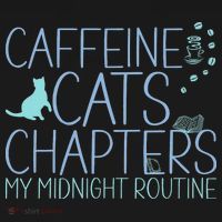 Caffeine Cats  Chapters My Midnight Routine Night Cat Owl Pajama Set thumb 2
