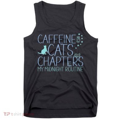 Caffeine Cats  Chapters My Midnight Routine Night Cat Owl Tank Top