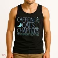 Caffeine Cats  Chapters My Midnight Routine Night Cat Owl Tank Top thumb 3