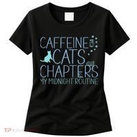 Caffeine Cats  Chapters My Midnight Routine Night Cat Owl Women's T-Shirt thumb 0