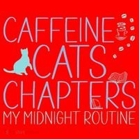 Caffeine Cats  Chapters My Midnight Routine Night Cat Owl Santa Hat thumb 1