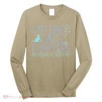 Caffeine Cats  Chapters My Midnight Routine Night Cat Owl Long Sleeve Shirt thumb 0
