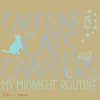 Caffeine Cats  Chapters My Midnight Routine Night Cat Owl Sweatshirt thumb 2