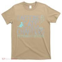 Caffeine Cats  Chapters My Midnight Routine Night Cat Owl T-Shirt thumb 0