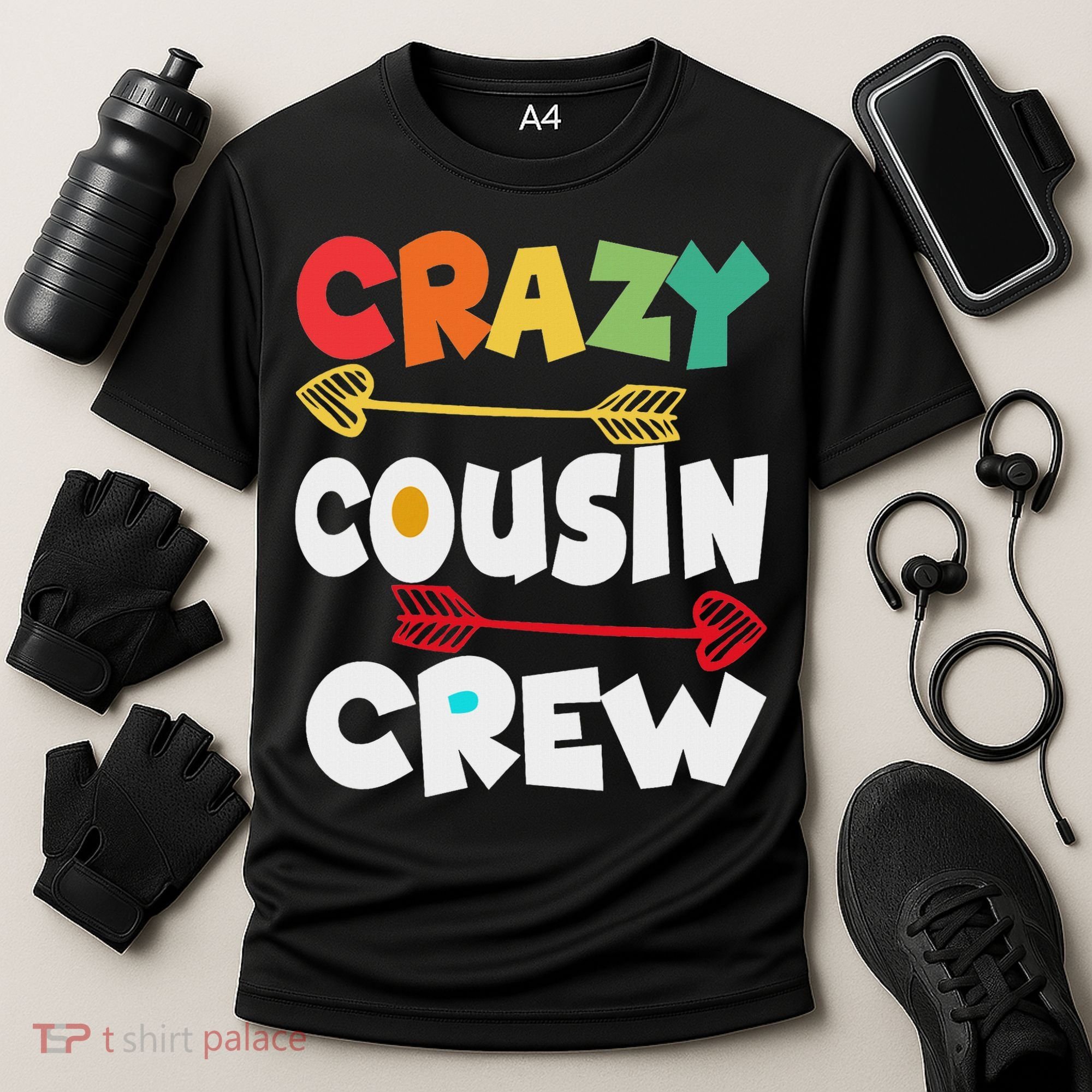 Crazy Cousin Crew Funny Matching Family Ns Cooling Performance Crew T-Shirt