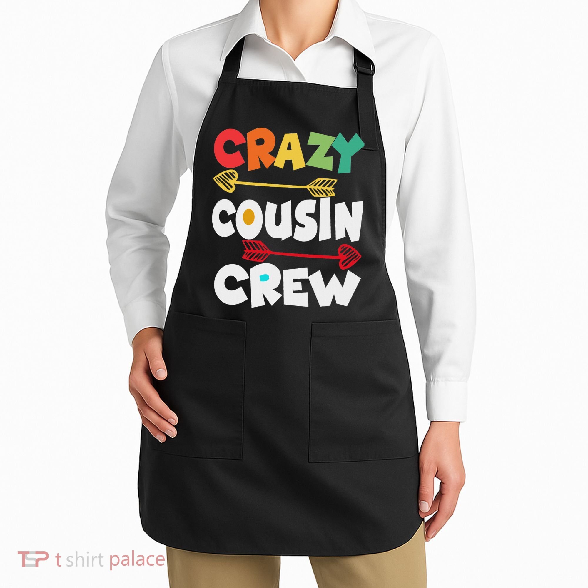 Crazy Cousin Crew Funny Matching Family Ns Apron