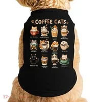 Coffee Cats Cute Cat Inspired Funny Doggie Tank thumb 0