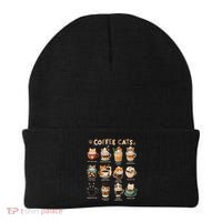 Coffee Cats Cute Cat Inspired Funny Beanie thumb 0