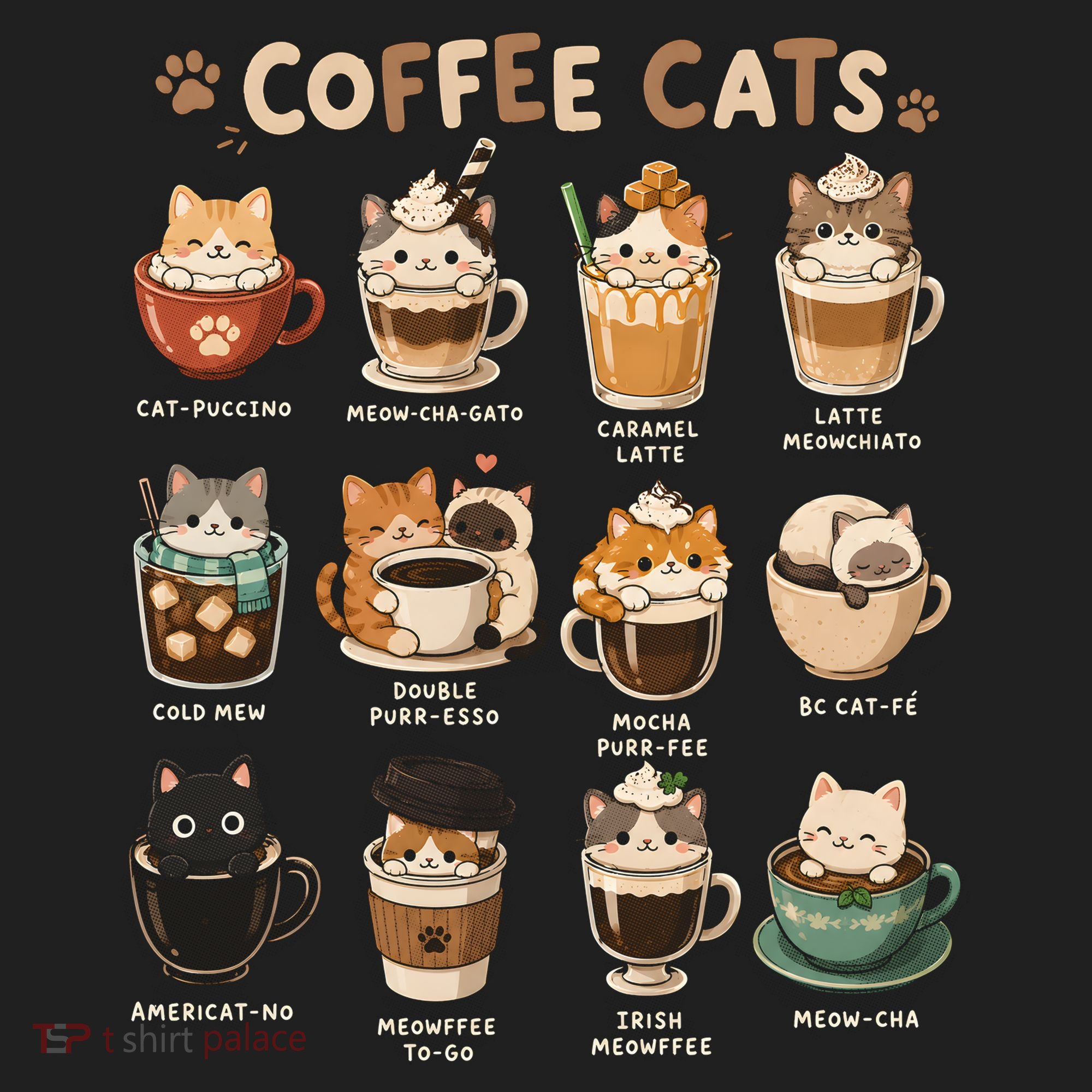 Coffee Cats Cute Cat Inspired Funny Hat