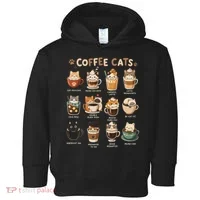 Coffee Cats Cute Cat Inspired Funny Toddler Hoodie thumb 0