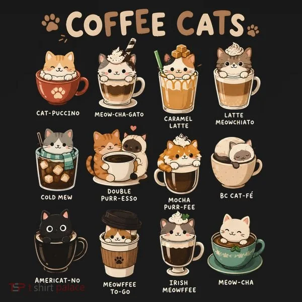 Coffee Cats Cute Cat Inspired Funny Toddler Hoodie