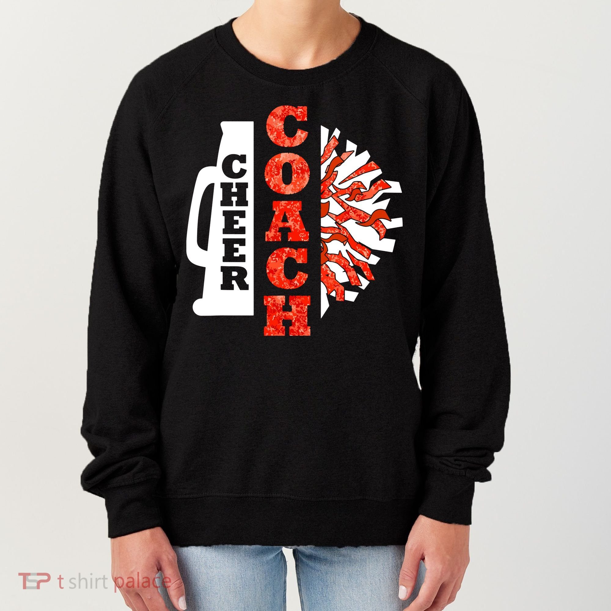 Cheer Coach Cheerleader Megaphone Pom Pom Women's Sweatshirt