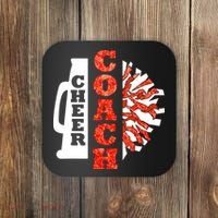 Cheer Coach Cheerleader Megaphone Pom Pom Coaster thumb 0