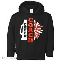 Cheer Coach Cheerleader Megaphone Pom Pom Toddler Hoodie thumb 0