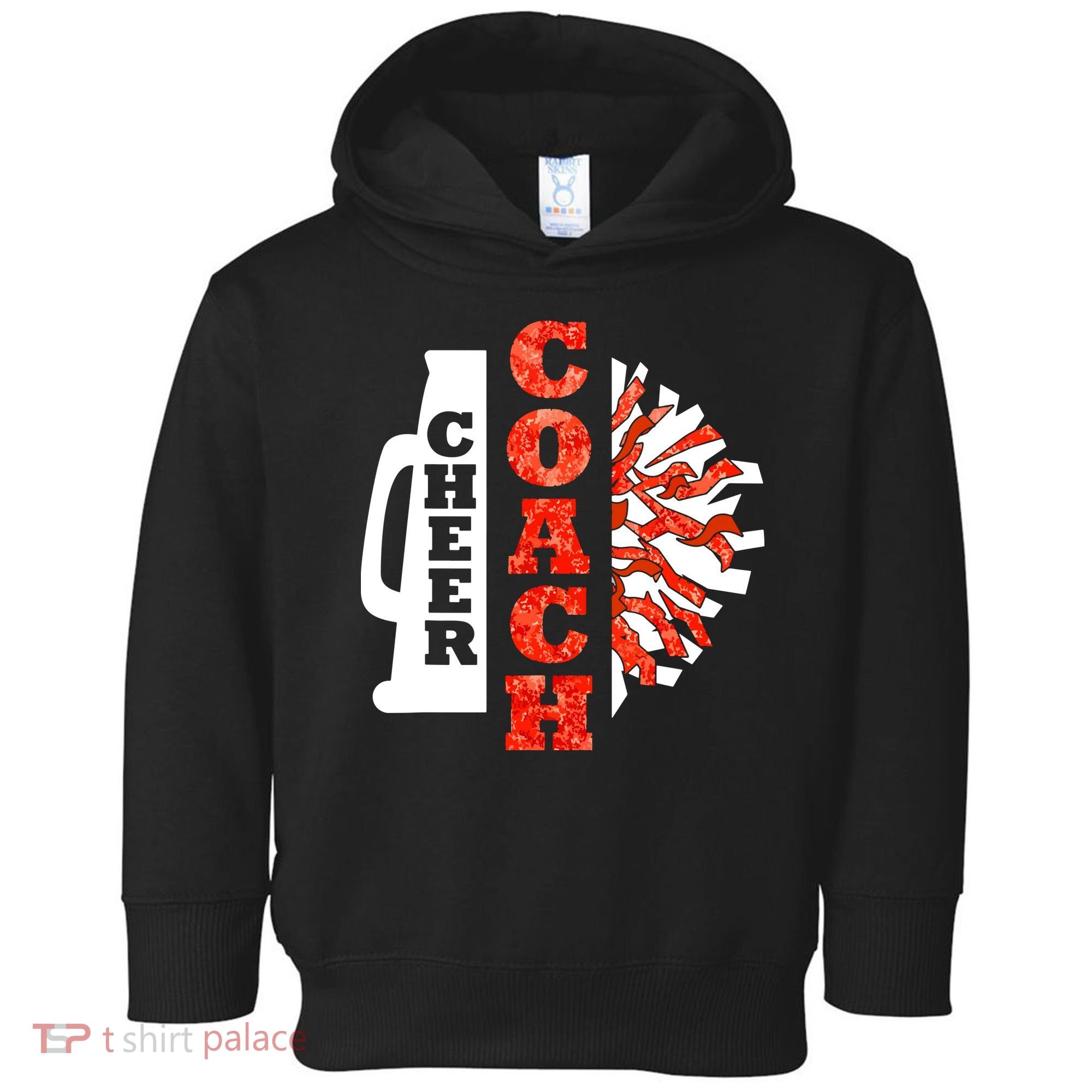 Cheer Coach Cheerleader Megaphone Pom Pom Toddler Hoodie