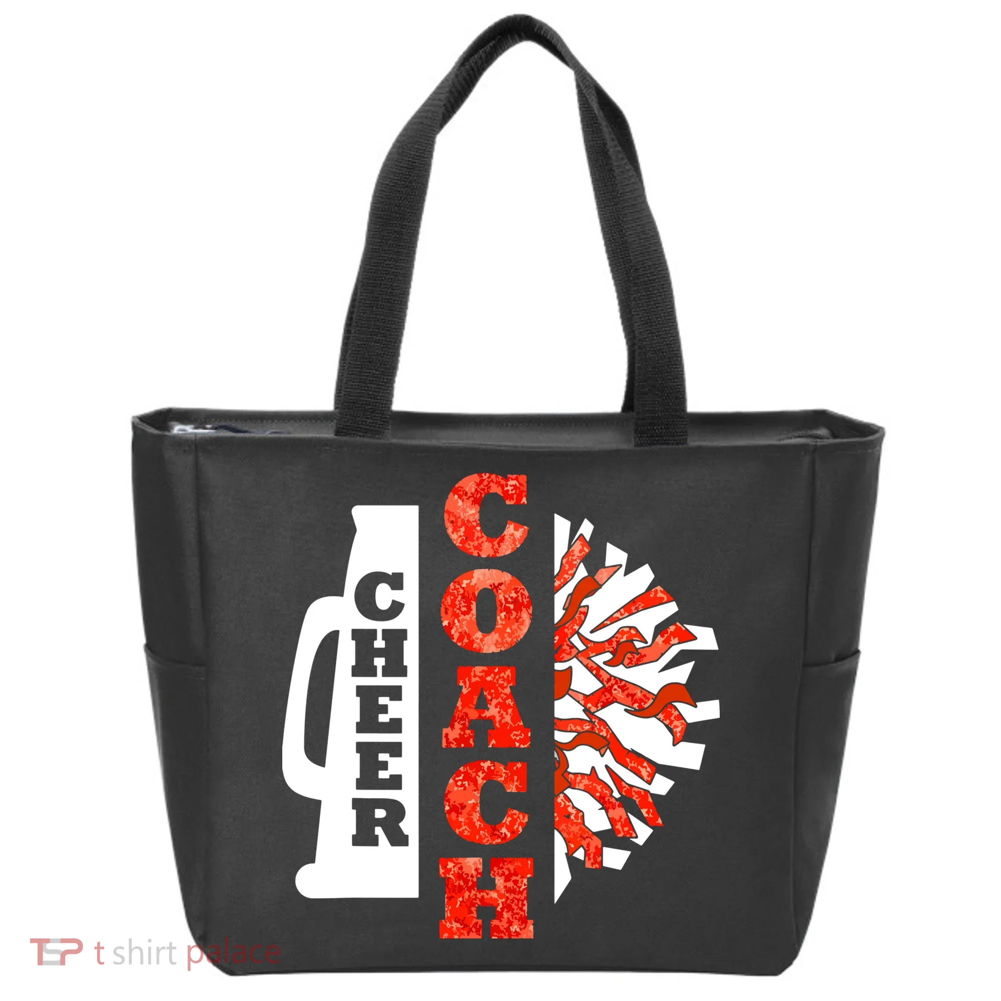 Cheer Coach Cheerleader Megaphone Pom Pom Tote Bag