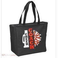 Cheer Coach Cheerleader Megaphone Pom Pom Tote Bag thumb 2