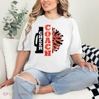 Cheer Coach Cheerleader Megaphone Pom Pom Comfort Colors T-Shirt thumb 2
