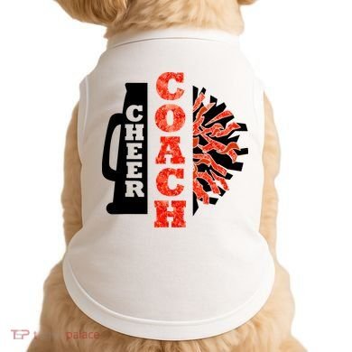Cheer Coach Cheerleader Megaphone Pom Pom Doggie Tank
