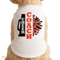 Cheer Coach Cheerleader Megaphone Pom Pom Doggie Tank thumb 0