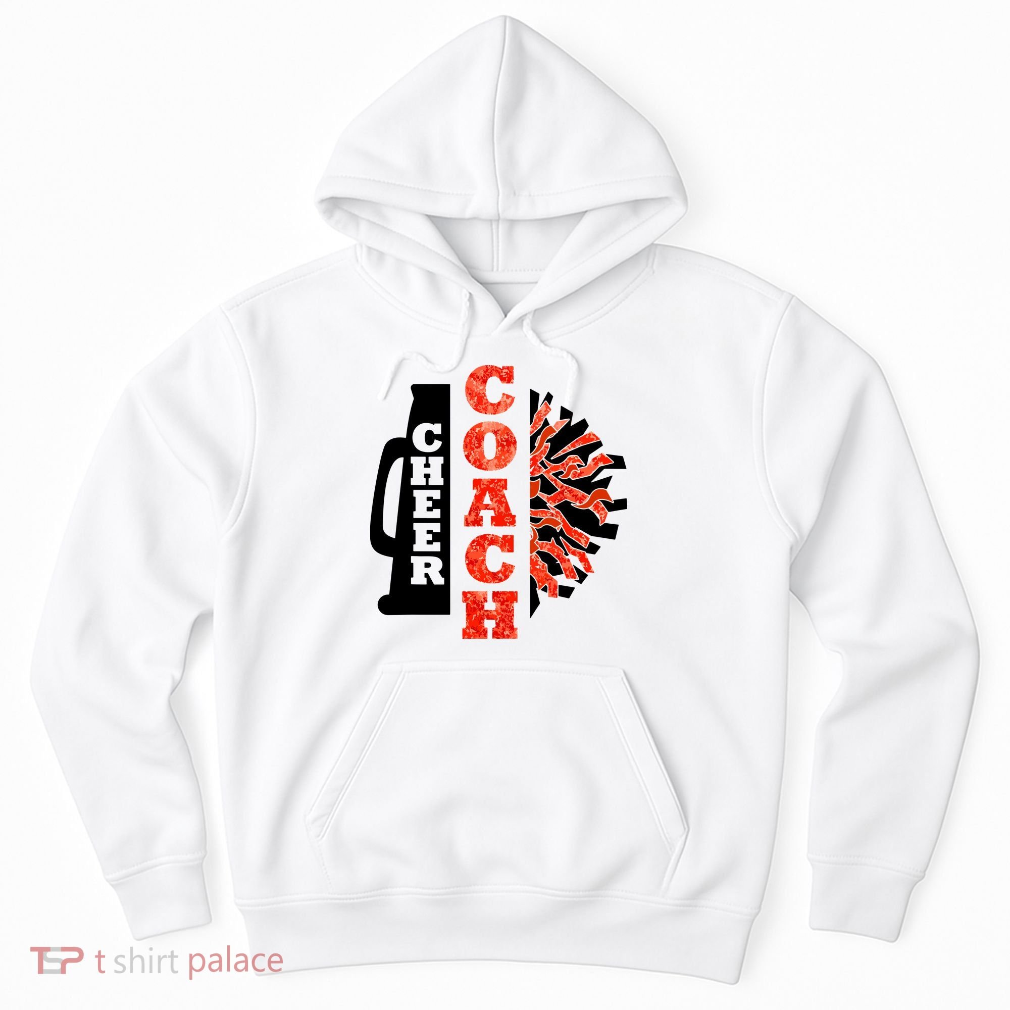 Cheer Coach Cheerleader Megaphone Pom Pom Hoodie
