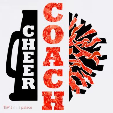 Cheer Coach Cheerleader Megaphone Pom Pom Button