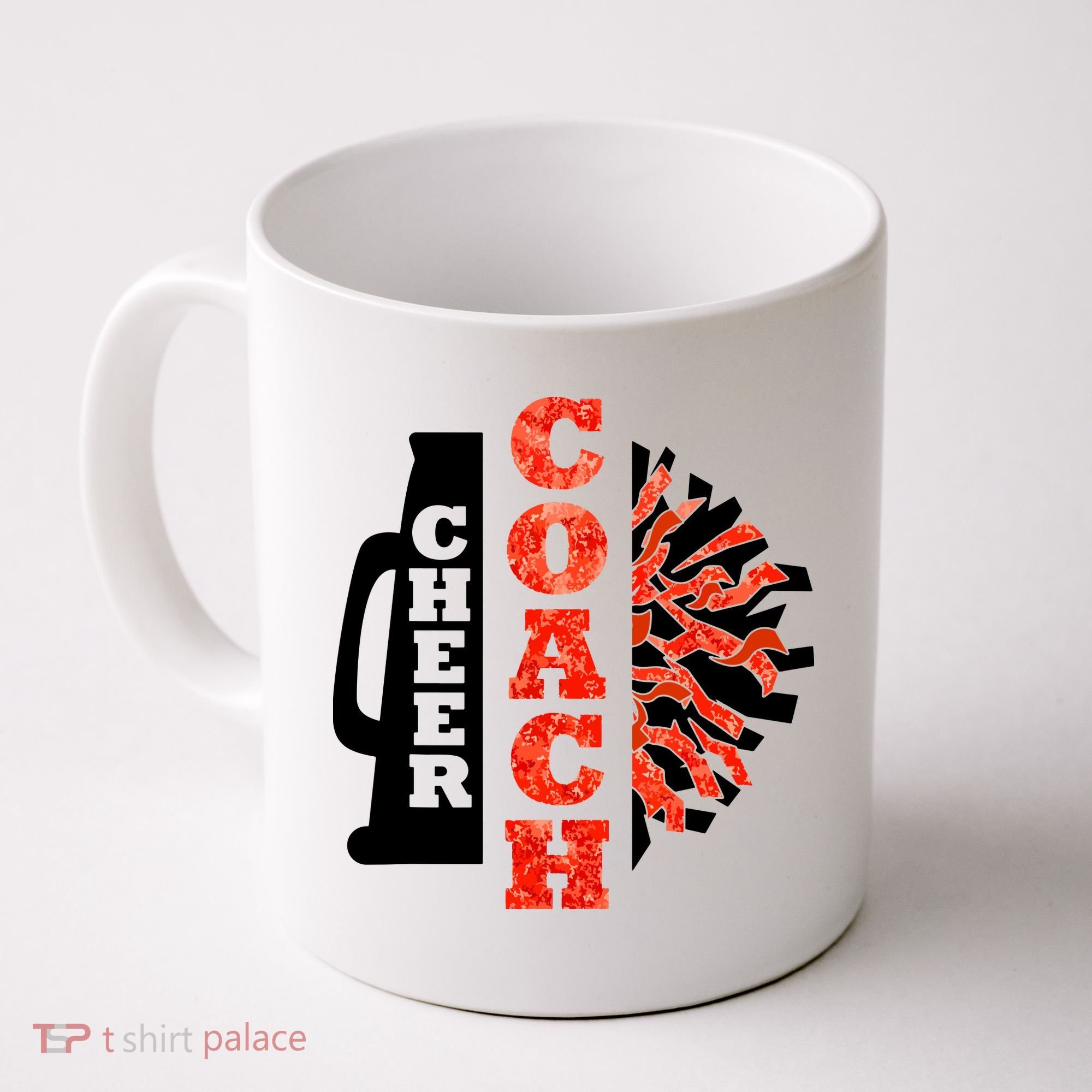 Cheer Coach Cheerleader Megaphone Pom Pom Coffee Mug