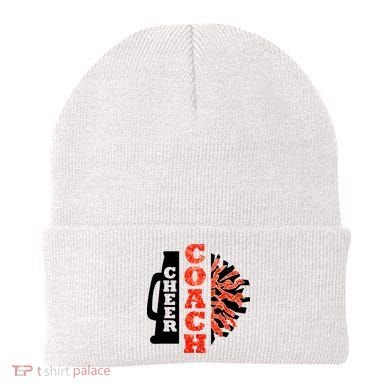 Cheer Coach Cheerleader Megaphone Pom Pom Beanie