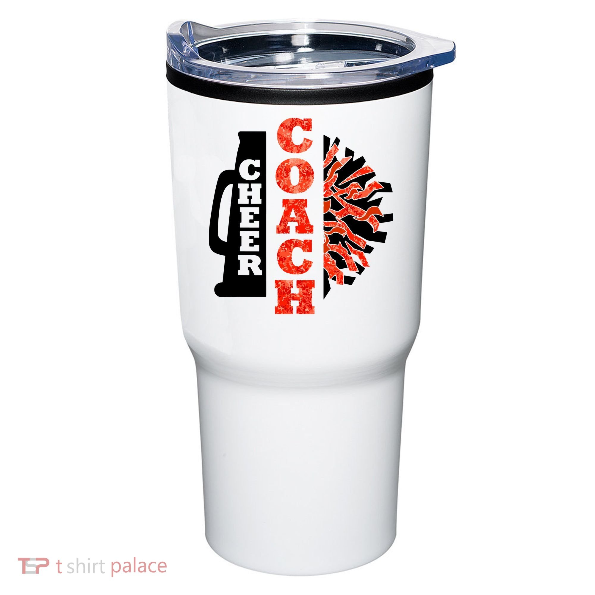 Cheer Coach Cheerleader Megaphone Pom Pom Tumbler
