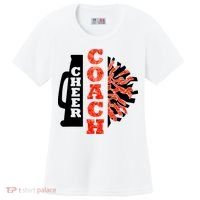 Cheer Coach Cheerleader Megaphone Pom Pom Women's Cooling Performance Crew T-Shirt thumb 0
