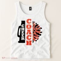 Cheer Coach Cheerleader Megaphone Pom Pom Tank Top thumb 2