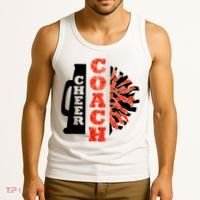 Cheer Coach Cheerleader Megaphone Pom Pom Tank Top thumb 3
